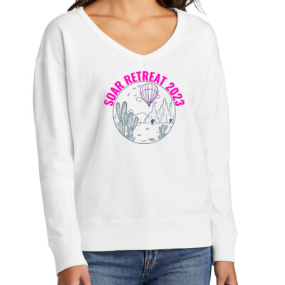 Soar Retreat 2023 Color Imprint Garment-Dyed V-Neck Sweatshirt Thumbnail